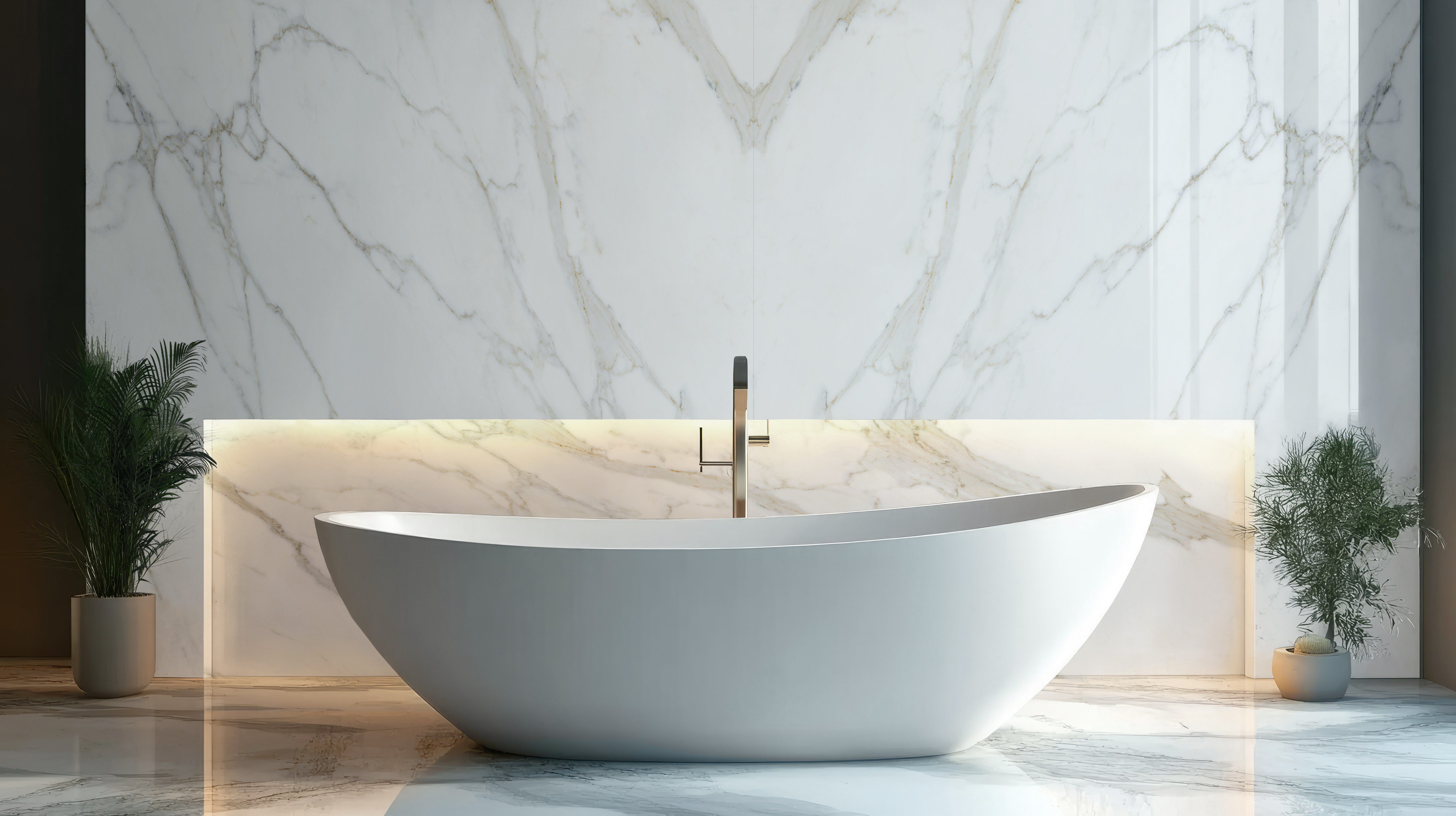 Calacatta Oro, 9103 — Bathroom interior scene