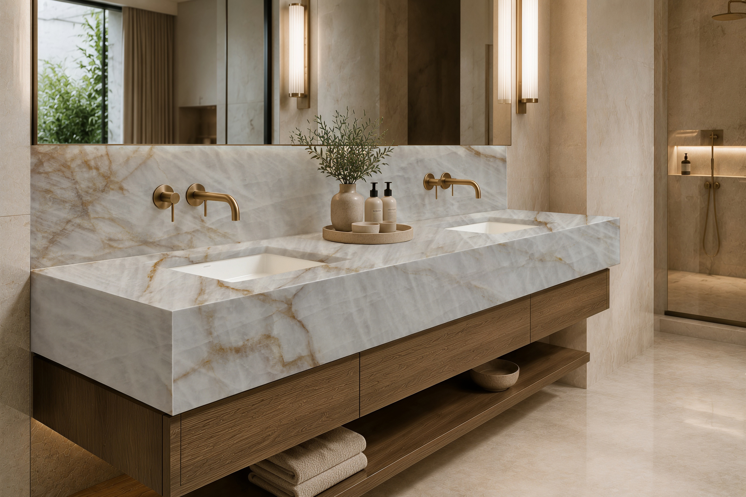Cristallo Extra, 9001 — Bathroom interior scene