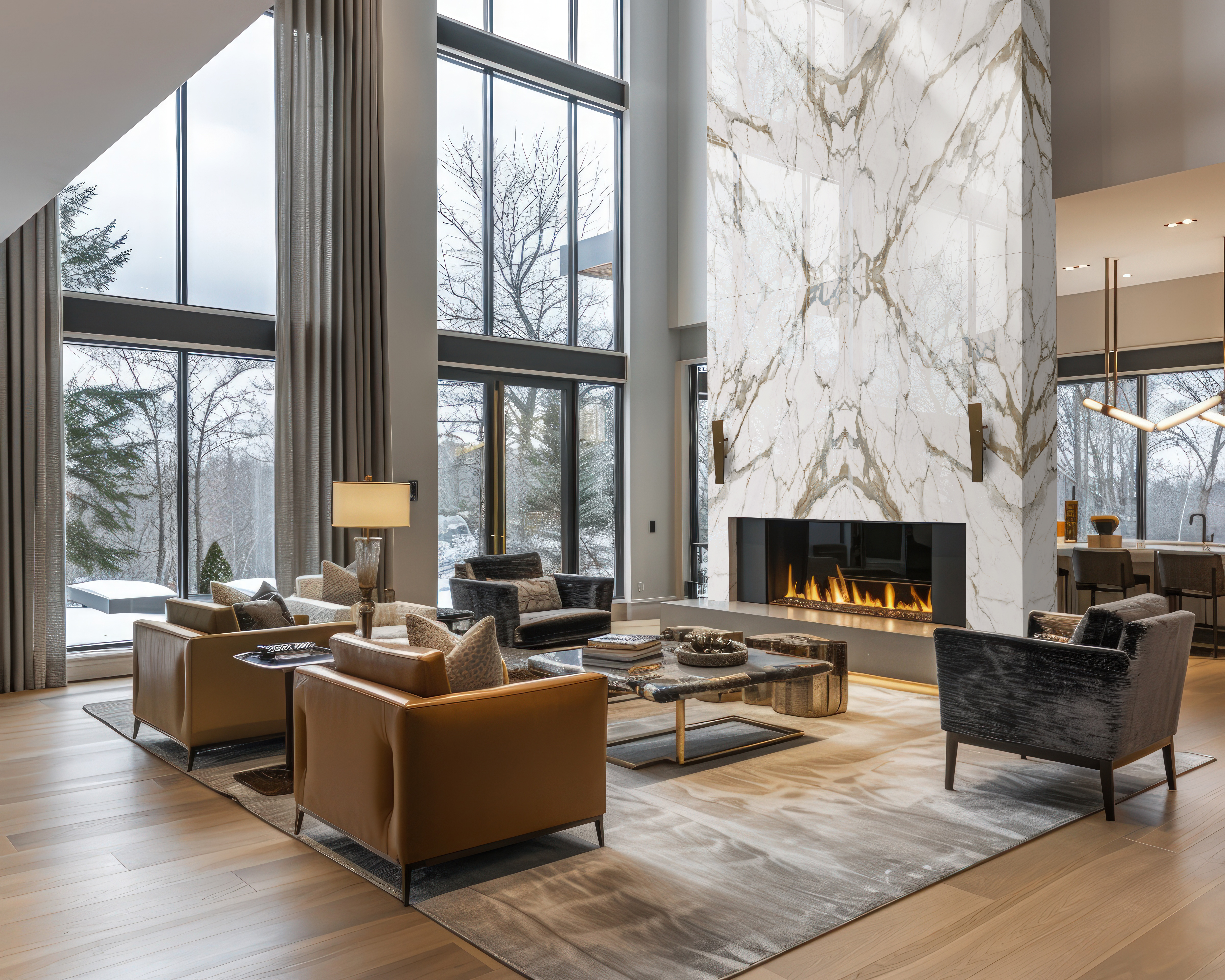 Calacatta Macchia Vecchia, 9101 — Interior Spaces interior scene