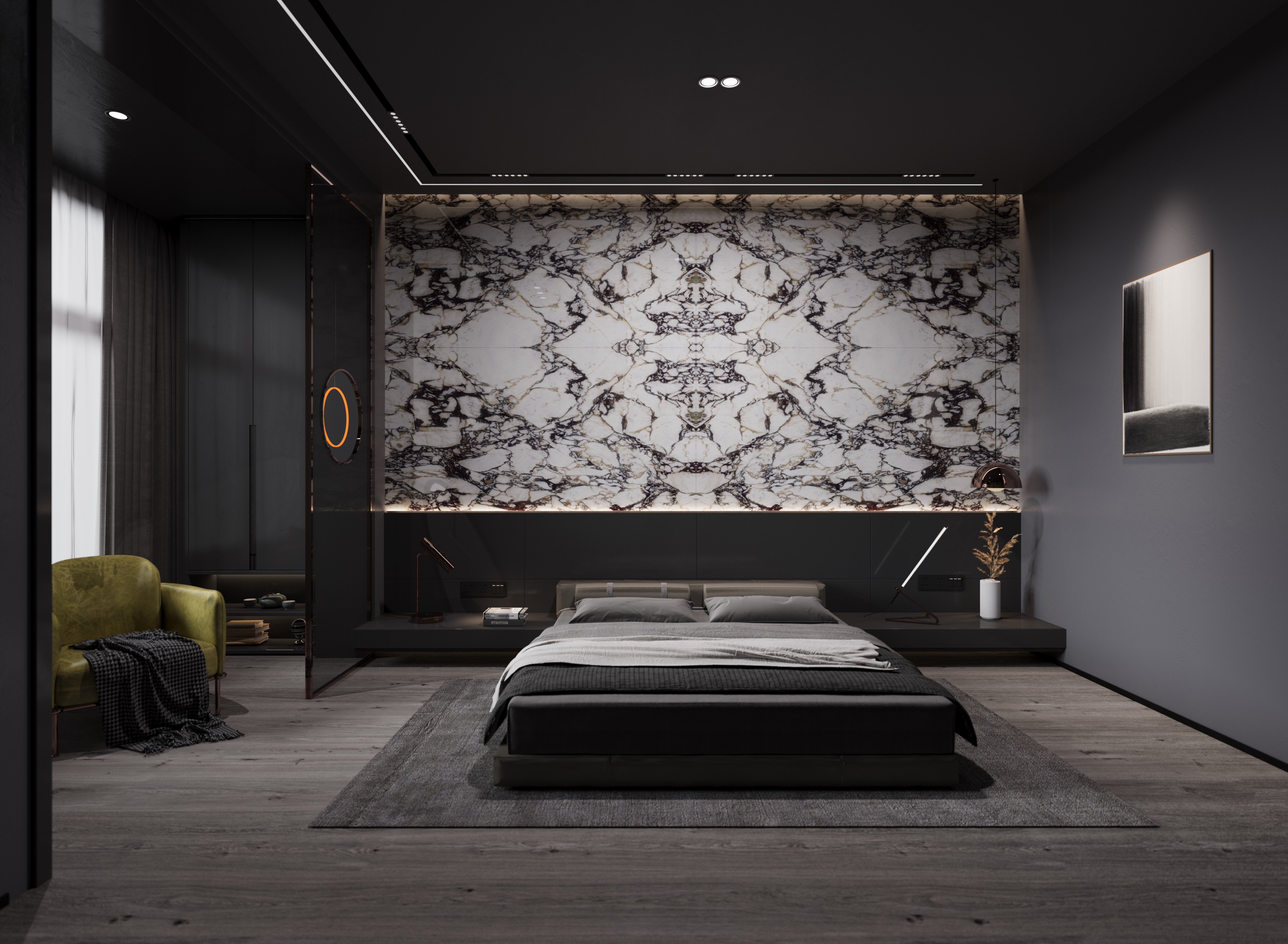 Viola Oro, 9119 — Bedroom interior scene