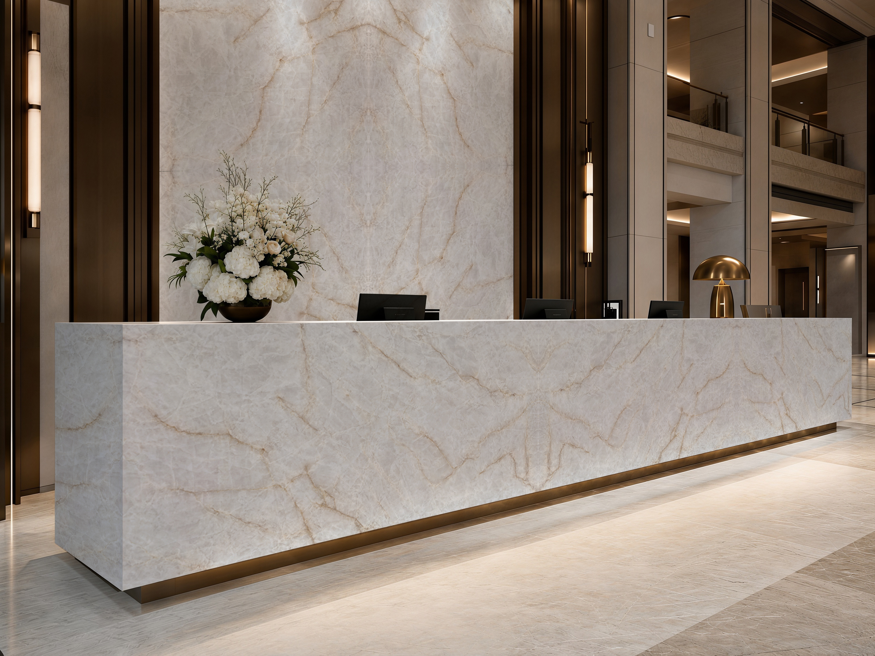 Cristallo Vitra, 9126 — Reception and Wall Cladding interior scene