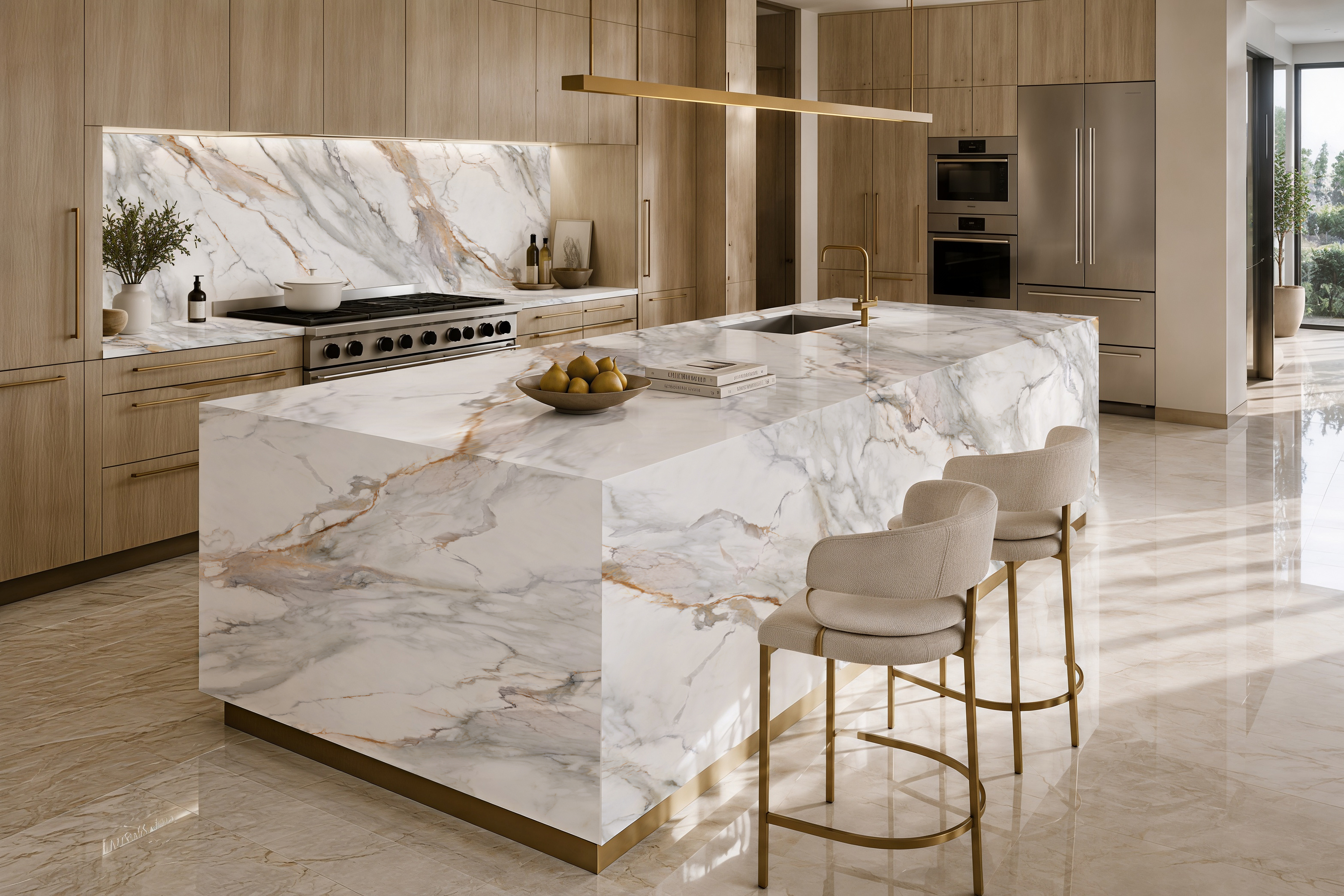 Calacatta Buckingham, 9121 — Kitchen interior scene