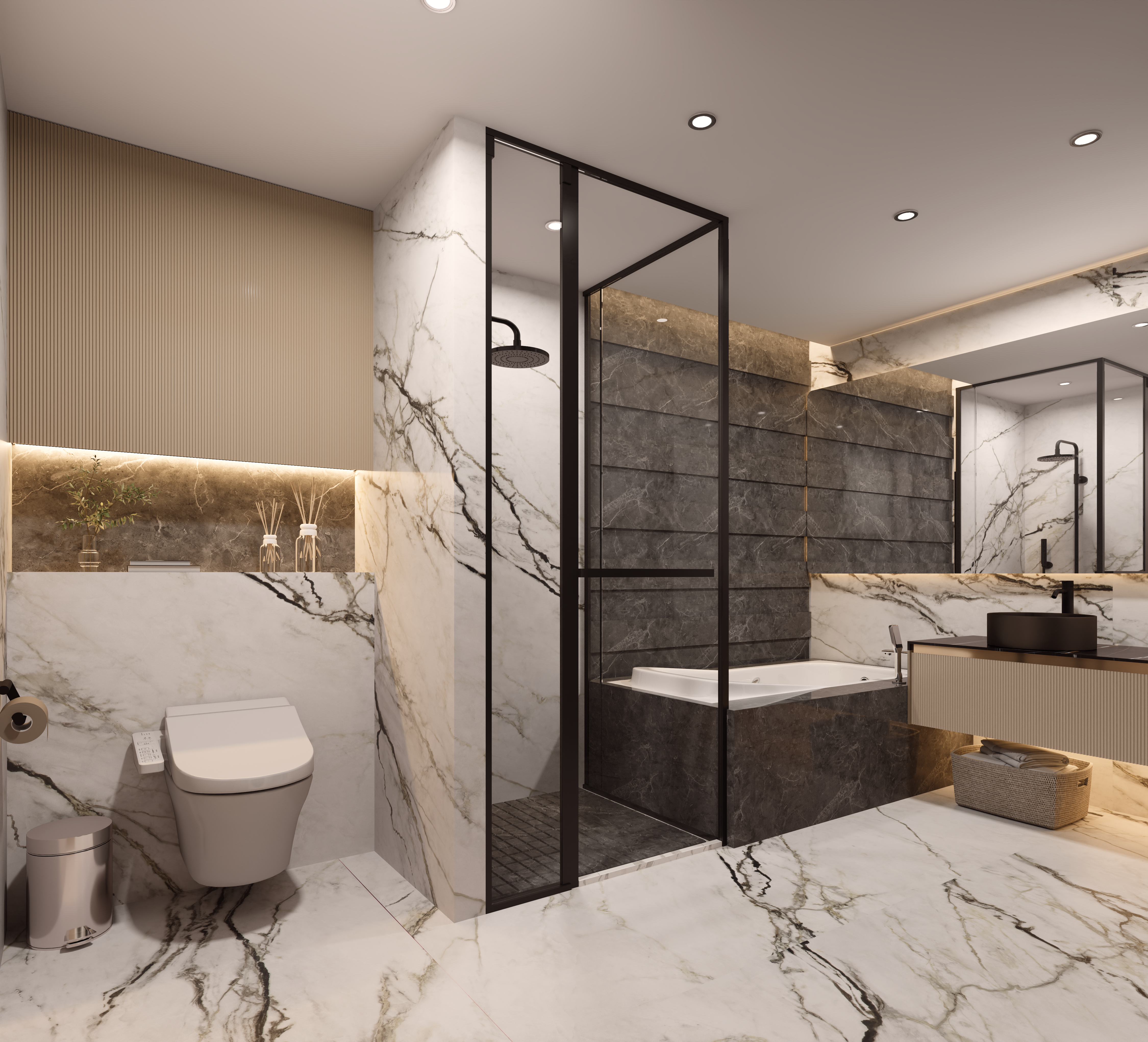 Opus White, 9107 — Bathroom interior scene
