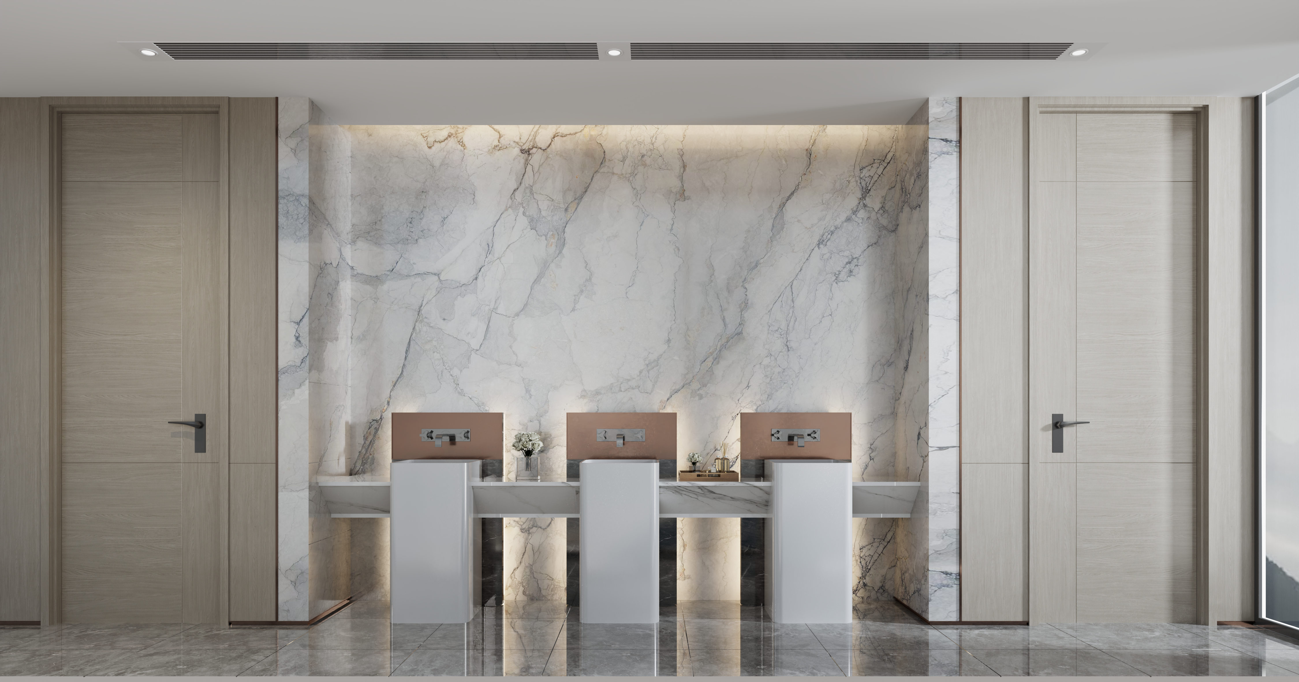 White Camouflage, 9310 — Bathroom interior scene