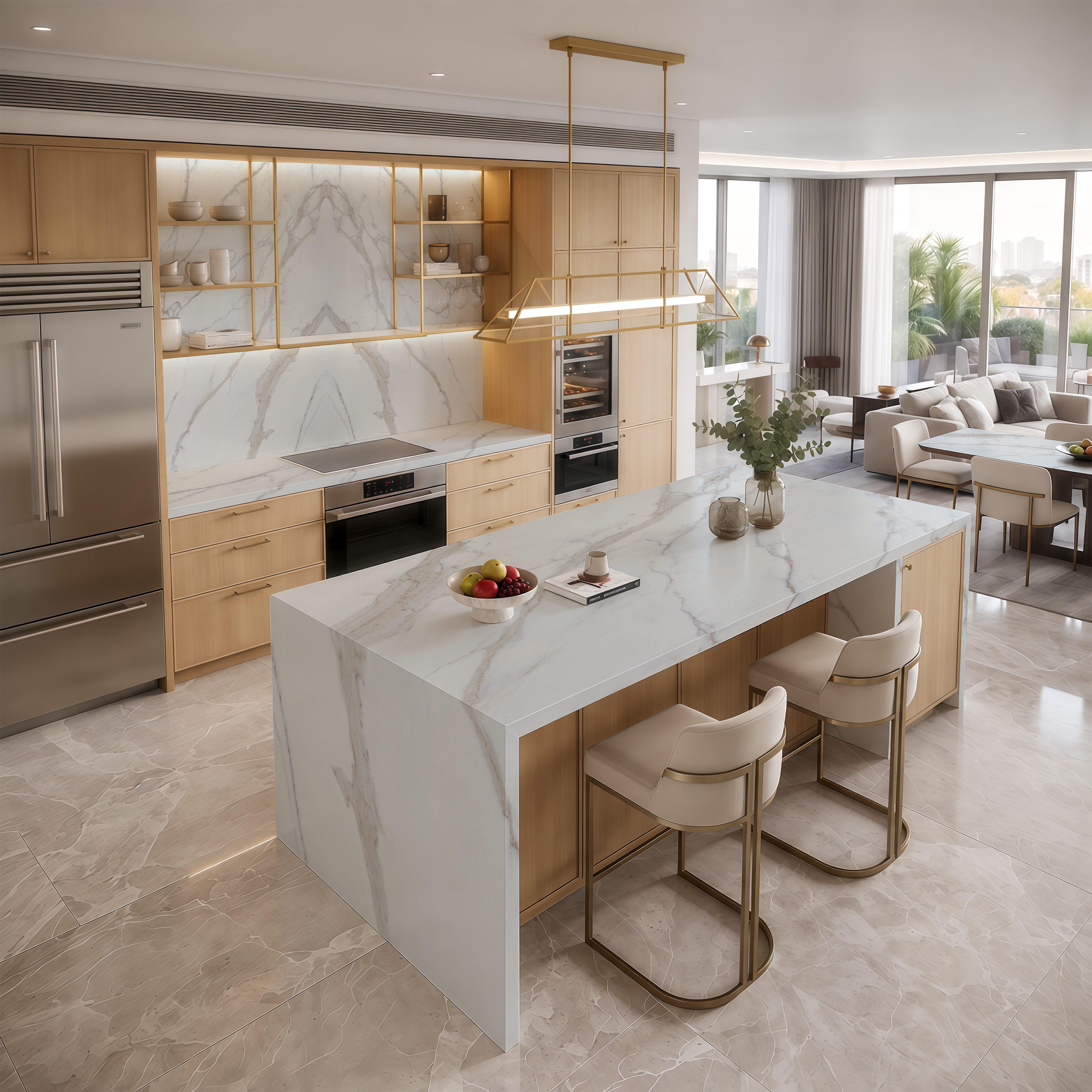 Calacatta Oro, 9103 — Kitchen interior scene