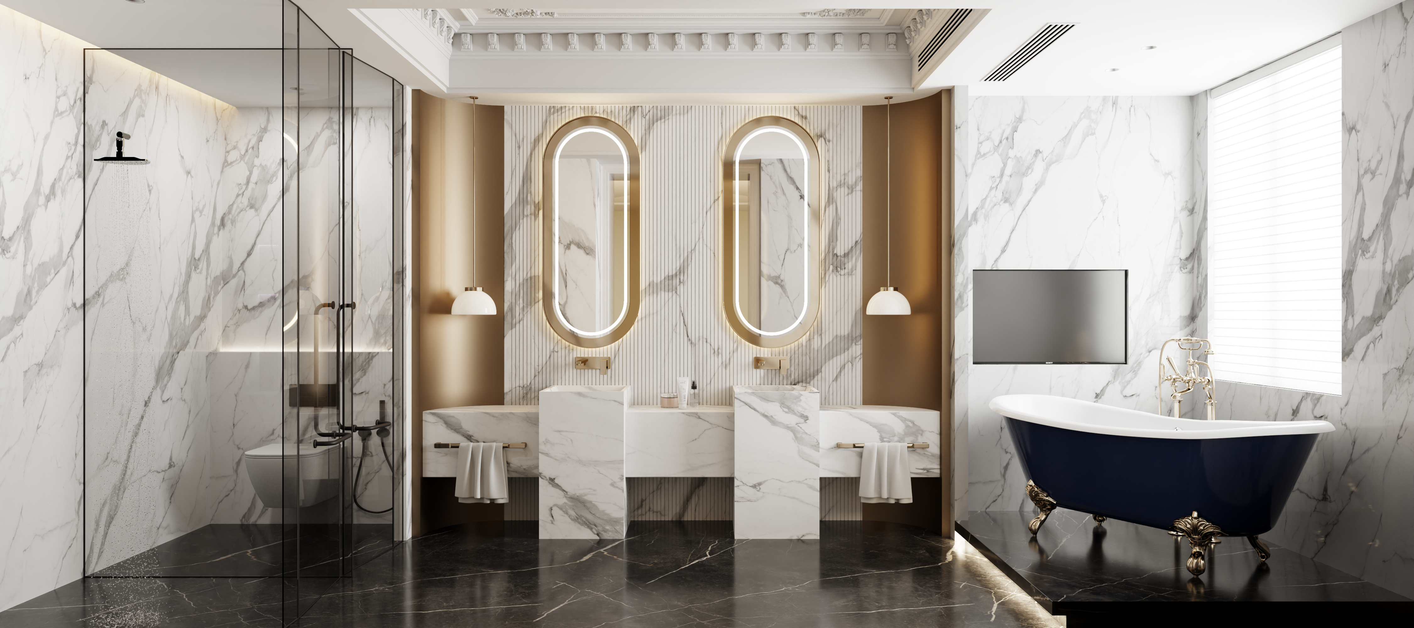 Statuario Classic, 9111 — Bathroom interior scene