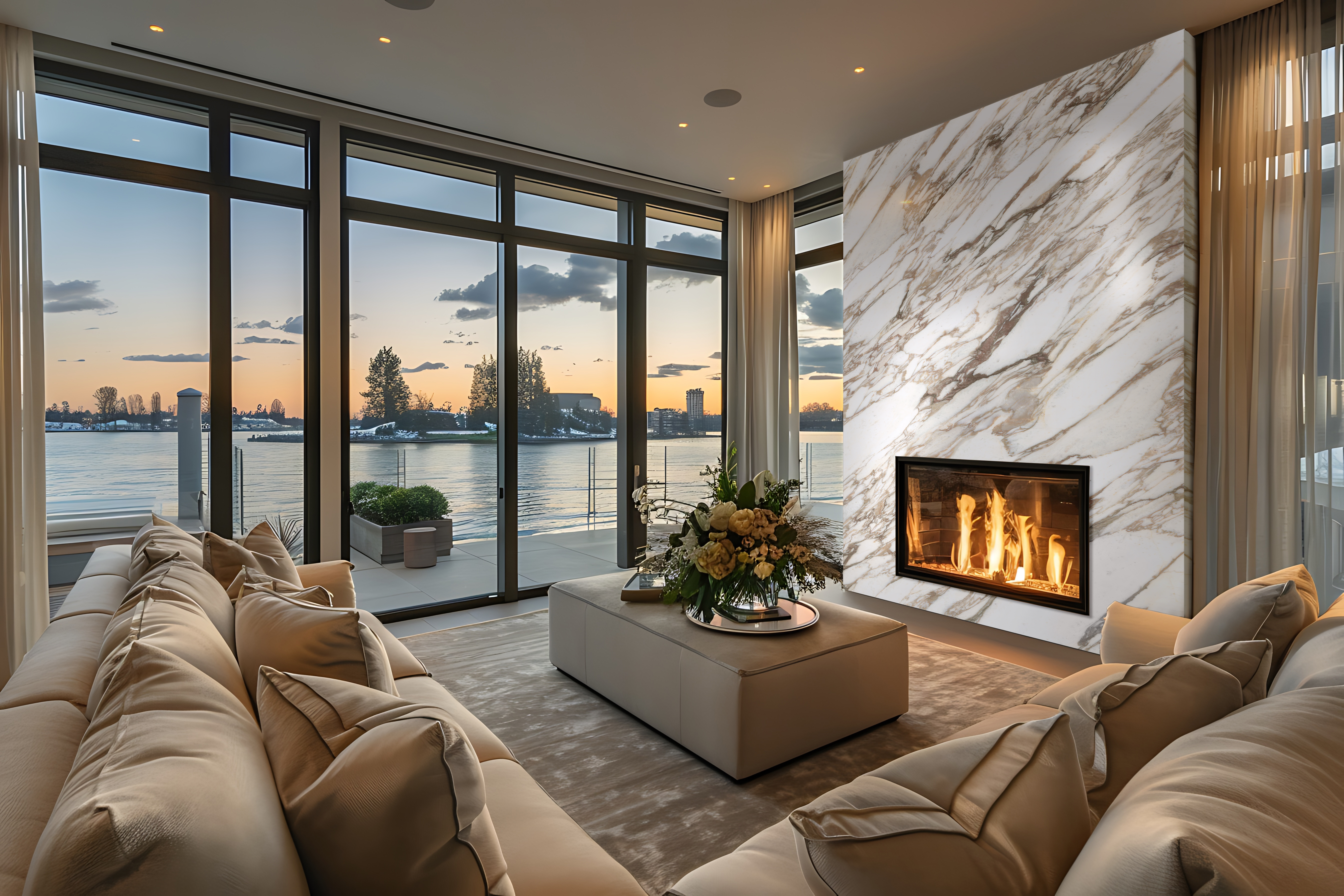 Calacatta Vagli Gold, 9105 — Interior Spaces interior scene